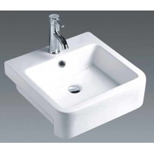 Bathroom Square Ceramic Countertop Basin (7089A)